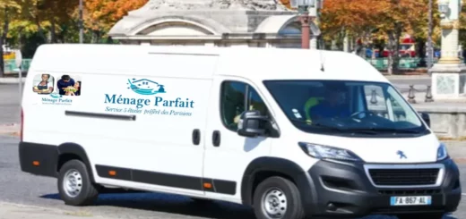 entreprise de nettoyage paris - camionnette de la société Ménage parfait services boulogne billancourt