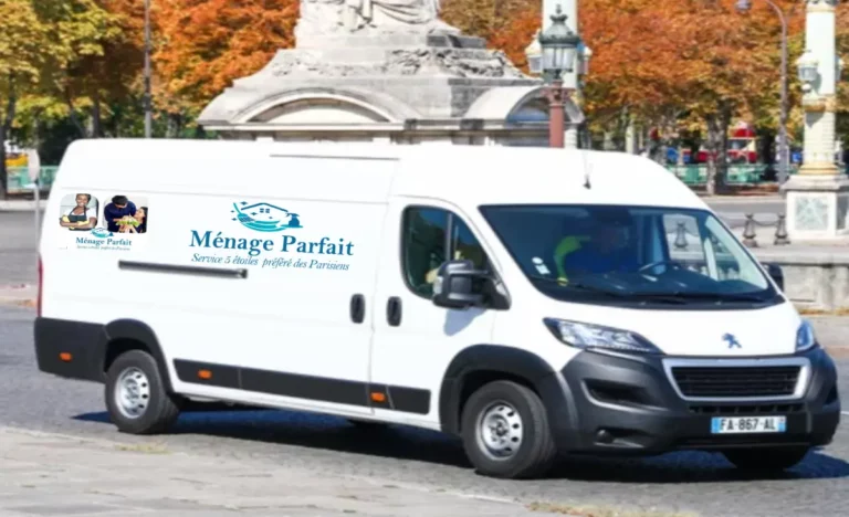 entreprise de nettoyage paris - camionnette de la société Ménage parfait services boulogne billancourt